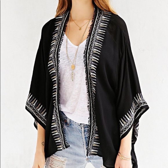 Urban Outfitters Embroidered Kimono - Picture 1 of 3
